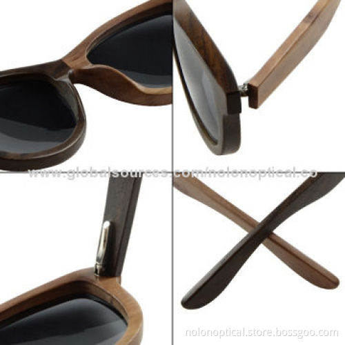Wholesale OEM wooden frame sunglasses with polarized lens